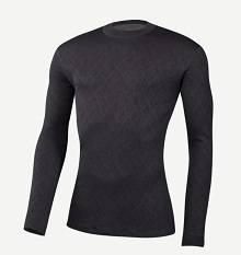 Tri�ko s dlh�m ruk�vom MERINO MOIRA LIGHT, �ierne-�ierne k�ro1